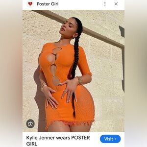 Poster Girl Orange Cut-Out Dress